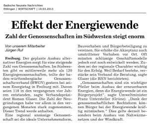 Effekt der Energiewende