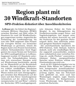 Region plant mit 30 Windkraft-Standorte