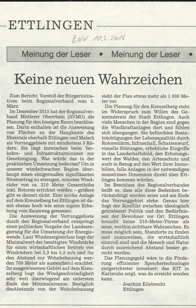 Lesermeinung 10.03.16